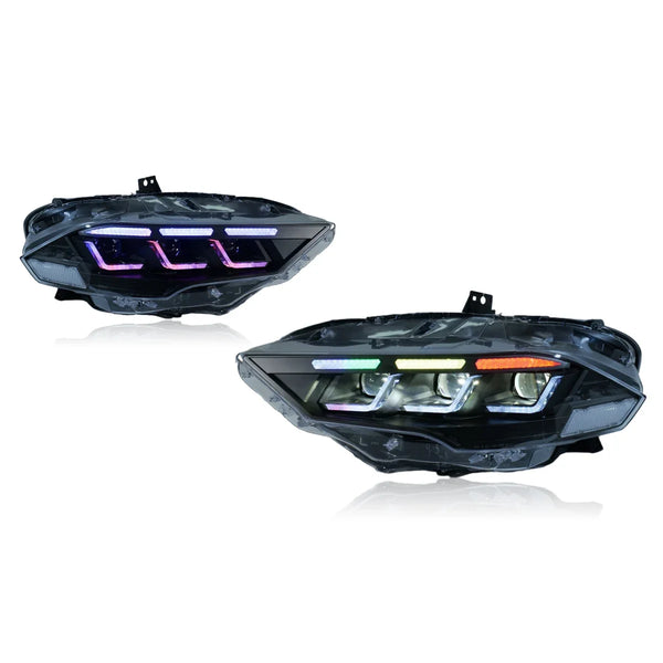 TYPY Car Lights For Ford Mustang RGB 2018-2022 Headlight LED Projetor head Lamp Daytime Running Light Automotive Accessories