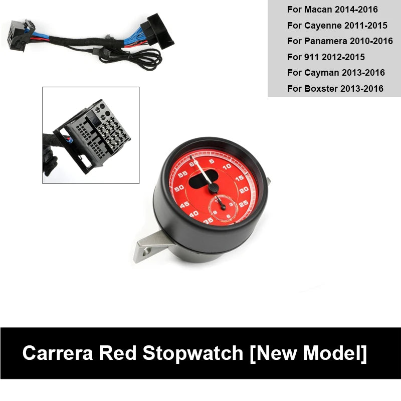 For Porsche Panamera 2010-2016 Cayman Boxster 2013-2016 911 2012-2015 Cayenne 2011-2015 Macan 14-16 Chrono Timer Stopwatch Clock