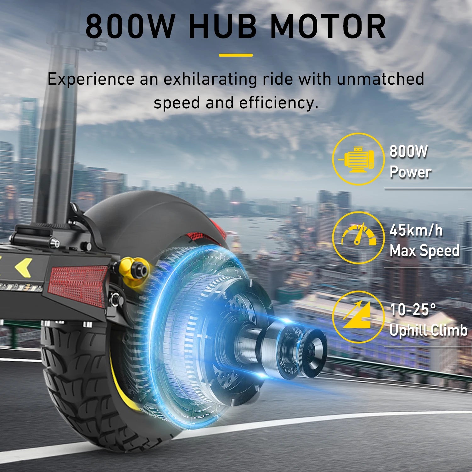 IENYRID M4 Pro S+Electric Scooter 800W Motor 48V 12.5AH Battery 10"Tire Escooter 45km/h Max 40-50KM Range Disc Brake LCD Display