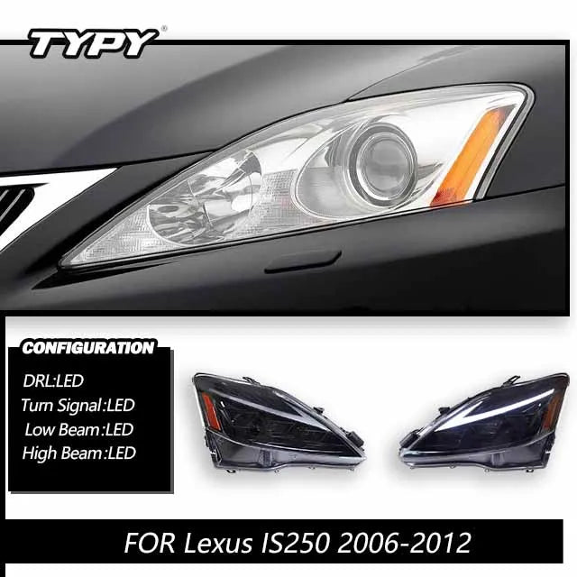 TYPY LED Headlights for Lexus IS350 2006-2012 IS250 IS350C ISF 220d RGB Car Front Lamps Start UP