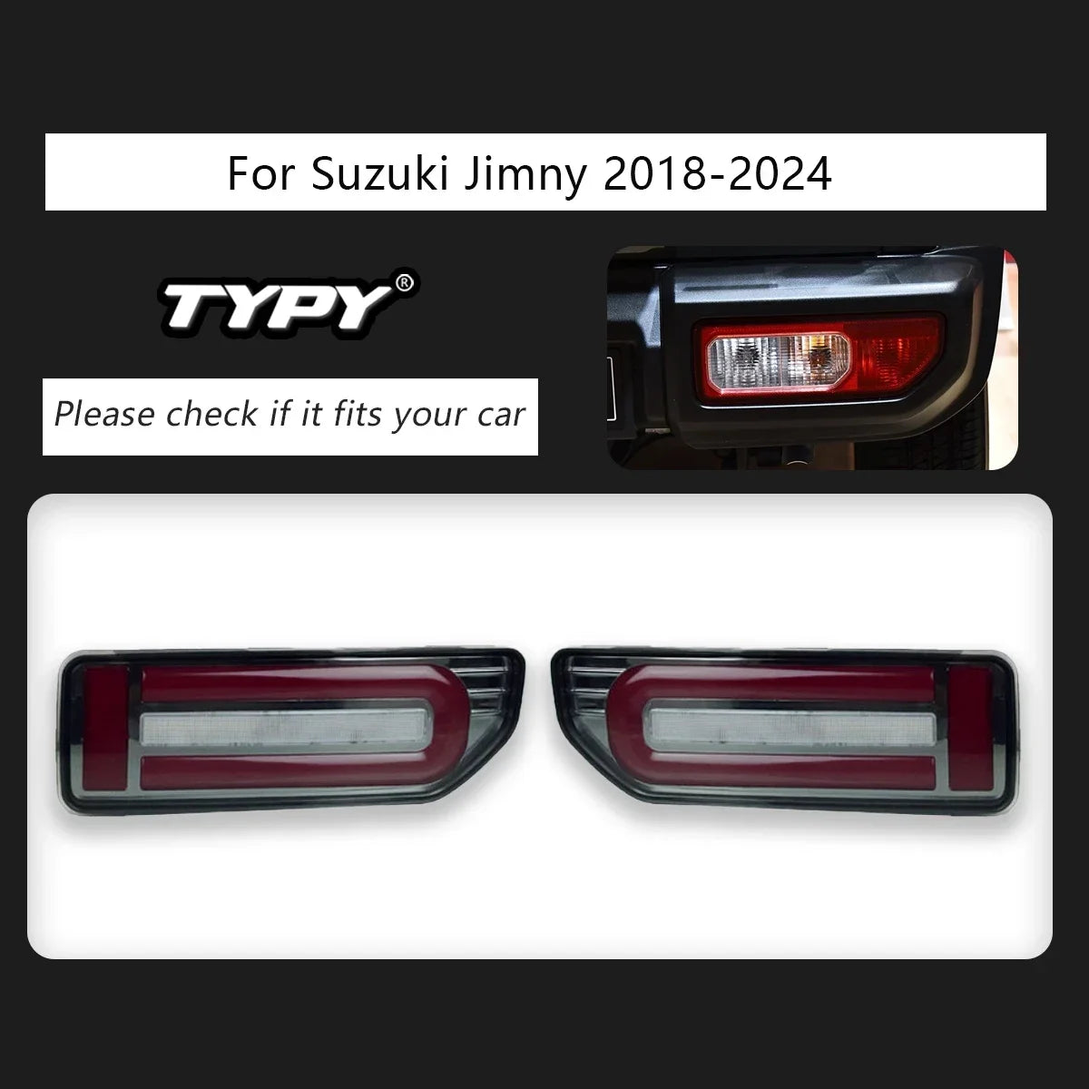 TYPY Dynamic Turn Signal Tail Lamp Automotive Accessories Upgrade Modified New LED For Suzuki Jimny 2018-2024 Taillights