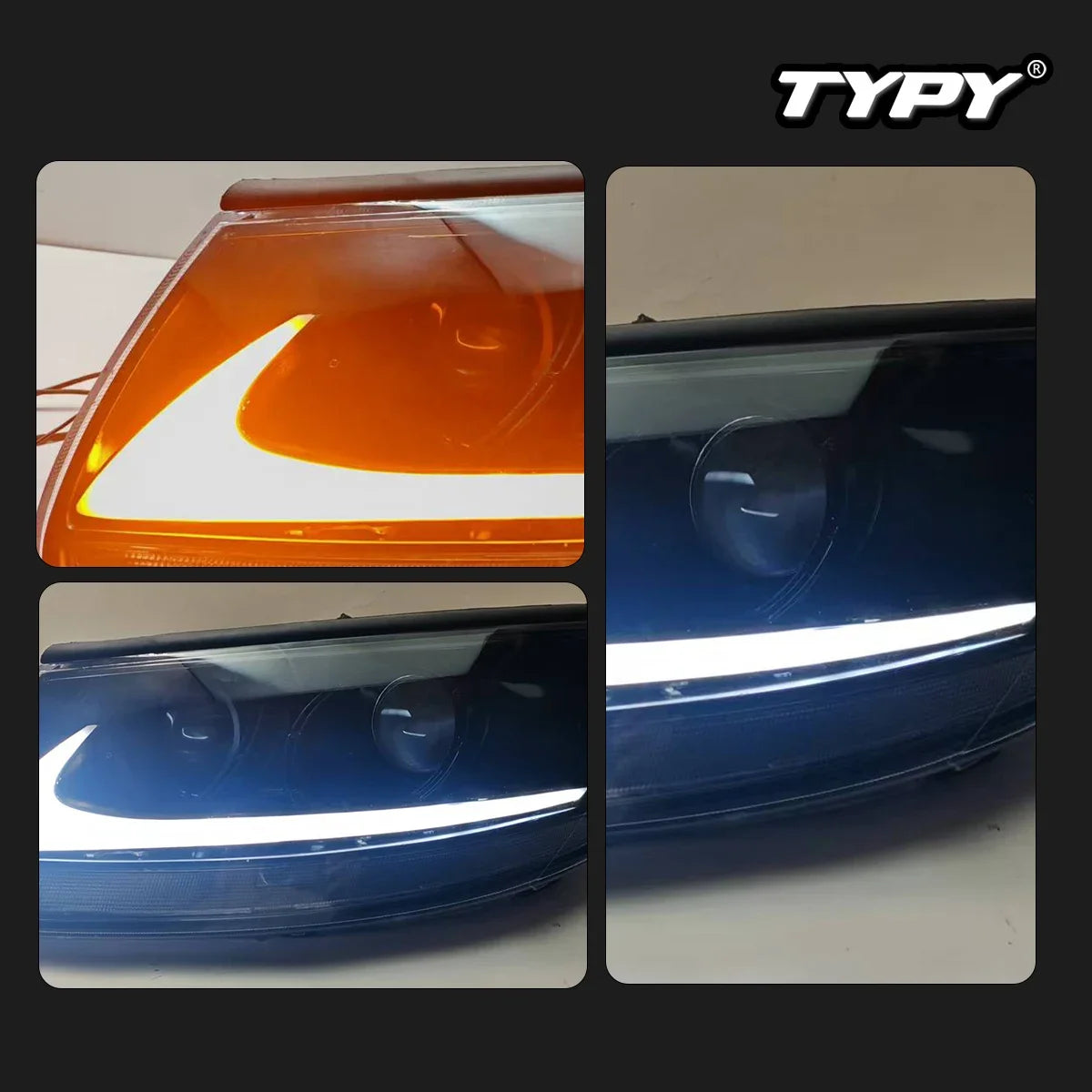 TYPY New LED Head Lamp Upgrade Modified For Hyundai Santa Fe Headlight 2007-2012 Dynamic Signal Head Lamp Auto Accessories