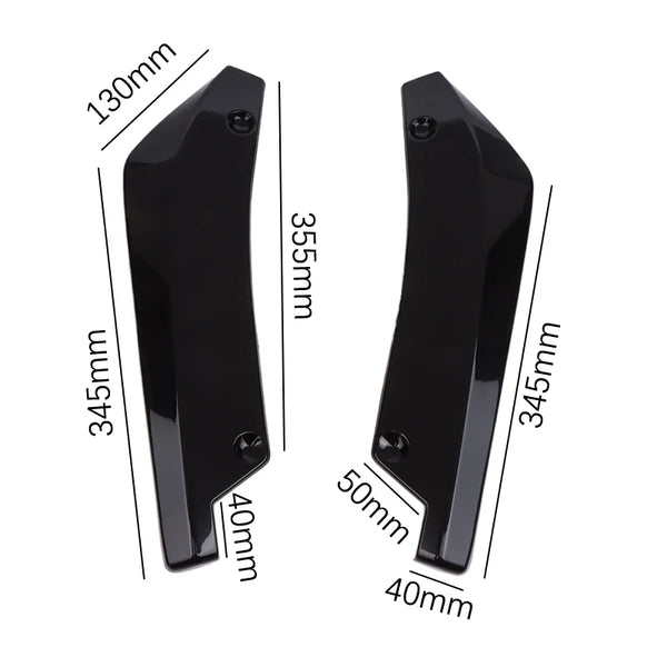 1 Pair Carbon Fiber Winglets Side Skirt Extension Car Front Rear Bumper Strip Lip Spoiler Diffuser Splitter Scratch Protector