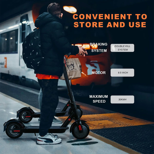 FREEBOY J-03 Adult Electric Skateboard 350W Electric Scooter  36V10.4AH Battery E-Scooter 8.5 Inch Tire Foldable Escooter