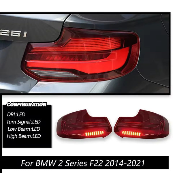 TYPY Car Taillight For BMW 2 Series F22 Tail Lamp 2014-2021 RGB LED Projector Tail Lamp New Running Lights Water Turn Signal