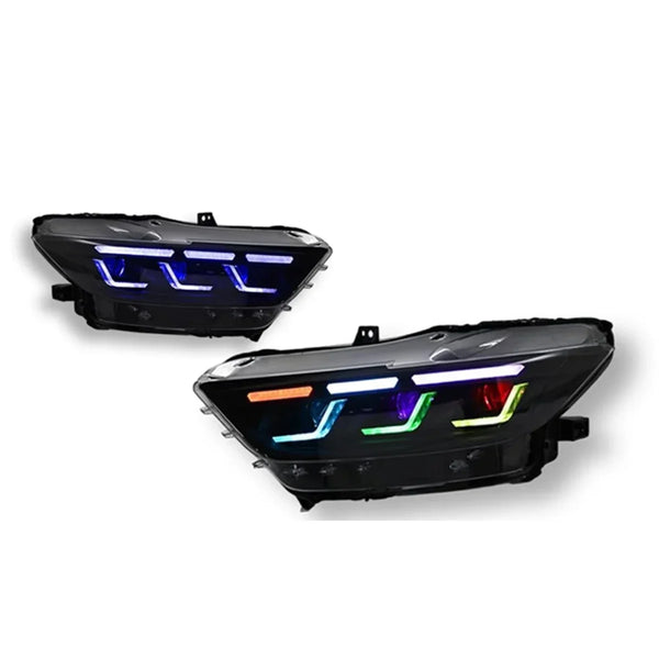 TYPY Car Lights For Ford Mustang RGB 2015-2017 Headlight LED Projetor head Lamp Daytime Running Light Automotive Accessories