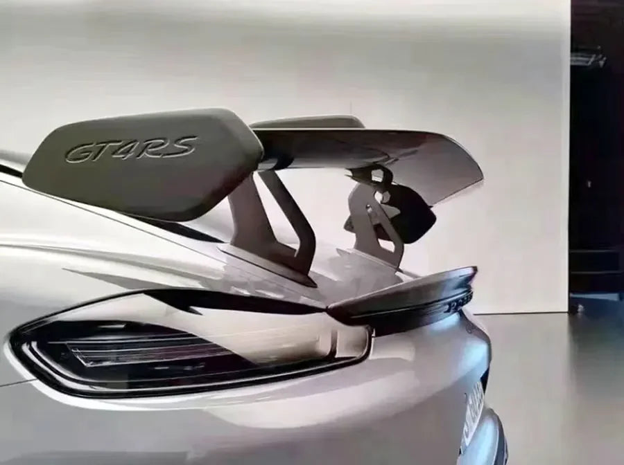 For Porsche 718  982 Cayman Boxste Carbon Fiber Tail fins Rear Trunk Spoiler Guide Wing Rear Wing GT4 RS Style upgraded body kit