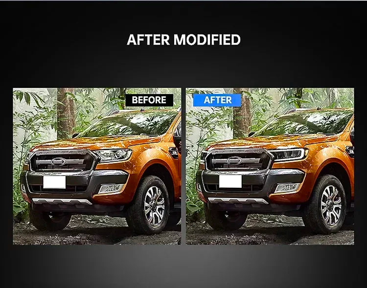 Auto Parts LED Head Lamps Car Headlights Assembly Front Lamp 2015-2018 2019 2020 w/Sequential Turn Signal For Ford Ranger T6 T7