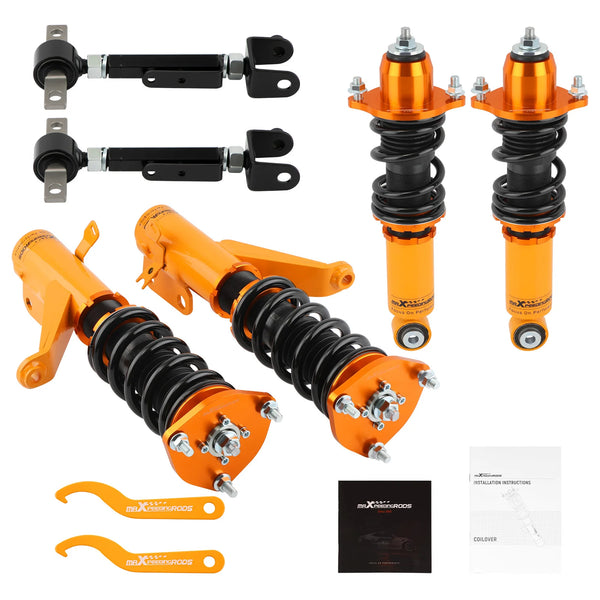 MaXpeedingrods Coilovers Shocks & Rear Control Camber Arms for Acura RSX 02-06	0