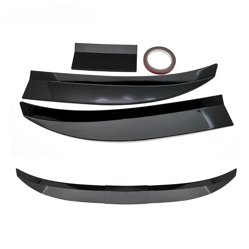 3Pcs Universal Black Trunk Tail Rear Wing Spoiler 115-125Cm For BMW For Tesla For Audi Toyota Honda KIA Hyundai Car Accessories