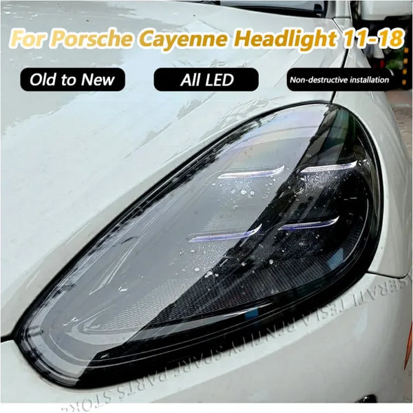For Porsche Cayenne Headlights 958.1 958.2 2011-2018 Upgrade to 2024 Front Head Lights Car Lamp Accessory
