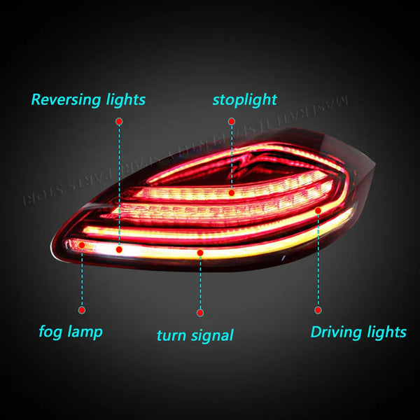 LED Taillights For Porsche panamera 970.1 2010-2013 Upgrade 2022 Turn Signal Rear Tail Lights Plug and Play Dynamic Flowing DRL
