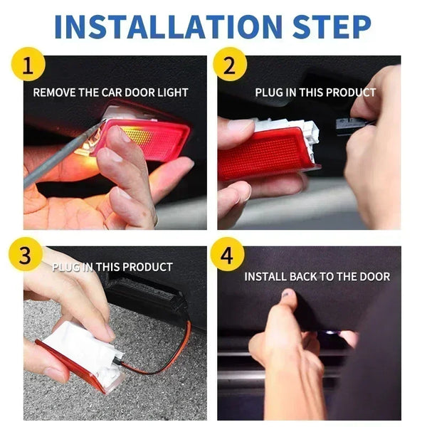 2pcs Car door welcome light logo Emblem For Mercedes Benz A C E GLC GLA GLE GLB Class W177 W205 W212 W213 X253 X156 W166 X247