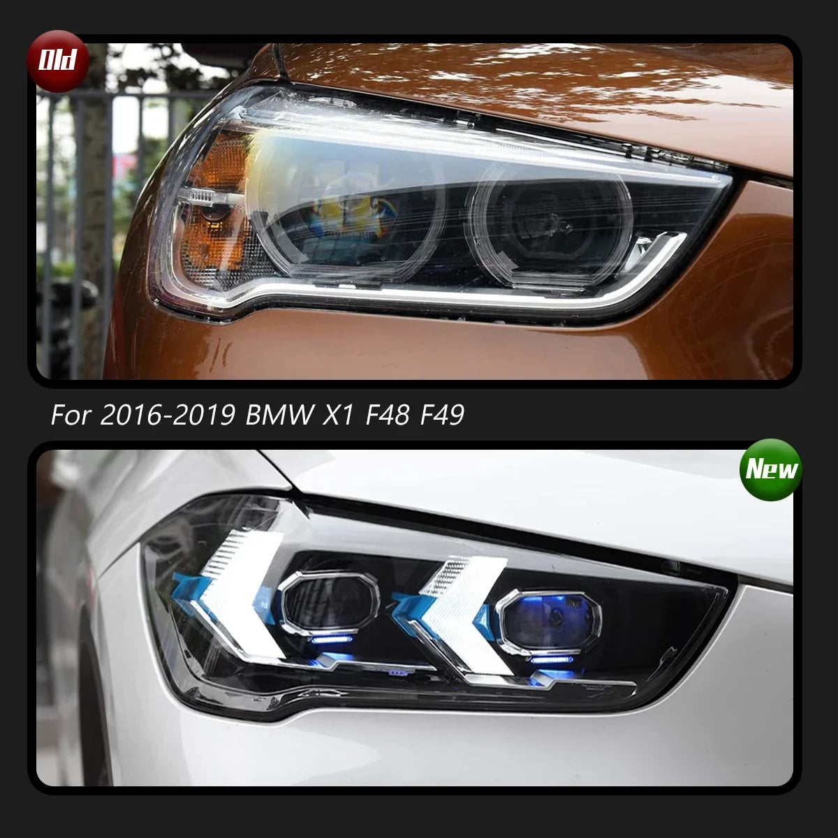 TYPY Car For BMW X1 F48 F49 LED Headlight 2016-2019 Upgrade Modified New DRL Dynamic Turn Signal LED Headlight Auto Accessories