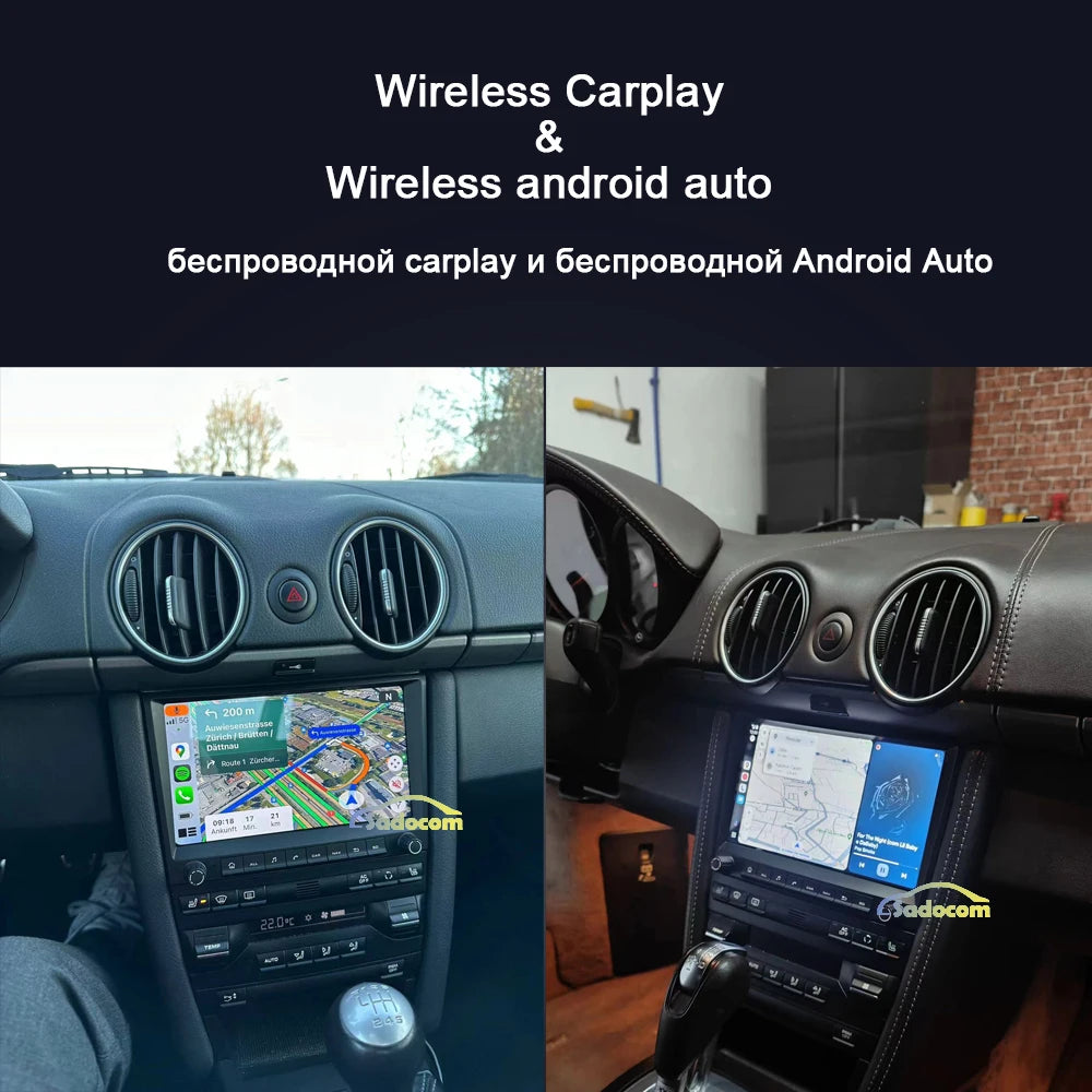 720P 8" 2 din Android 14.0 Car DVD player 8 Core 256GB ROM DSP multimedia GPS autoradio For Porsche 987 911 997 Cayman Boxster