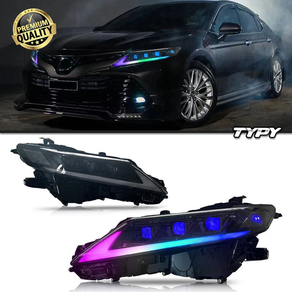 TYPY RGB HeadLamp Assembly Fit For Toyota Camry RGB Head Lamp 2018-2023 Upgrade to NEW Camry Dynamic Turn Signal RGB Head lamp