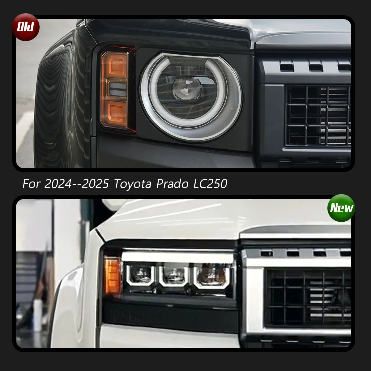 TYPY Car For Toyota Prado LC250 Headlight 2024-2025 Upgrade Modified New DRL Dynamic Turn Signal LED Headlight Auto Accessories