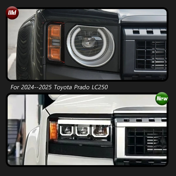 TYPY Car For Toyota Prado LC250 Headlight 2024-2025 Upgrade Modified New DRL Dynamic Turn Signal LED Headlight Auto Accessories
