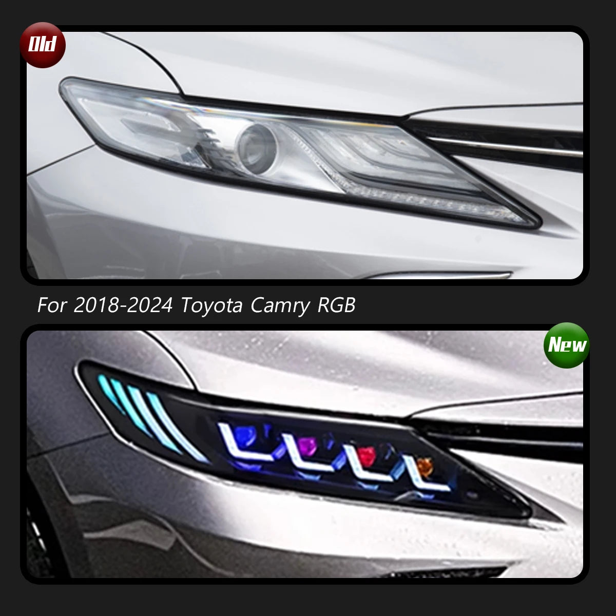 TYPY Car Lights For Toyota Camry RGB 2018-2024 Headlight LED Projetor head Lamp Daytime Running Light Automotive Accessories