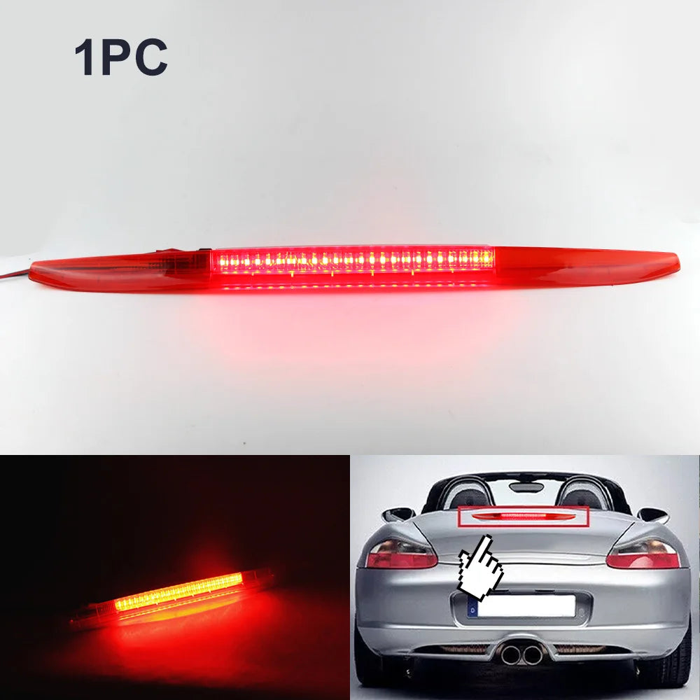 For 1996-2004  Boxster 986 Smoked RED LED Third Brake Light High Mount Stop Lamp OEM:98663105000