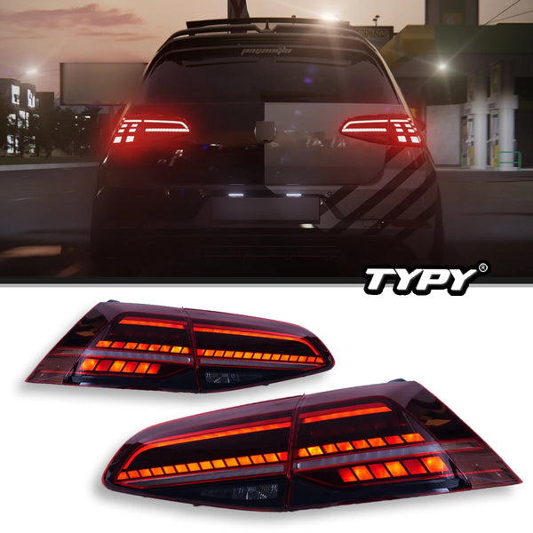 TYPY Car Tail Lamps For VW Golf MK7 Golf7.5 Taillight TSI TDI 2013-2019 LED Projetor Tail Lamp DRL Auto Accessories
