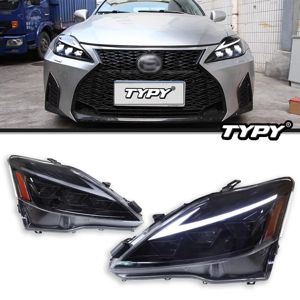 TYPY LED Headlights for Lexus IS350 2006-2012 IS250 IS350C ISF 220d RGB Car Front Lamps Start UP