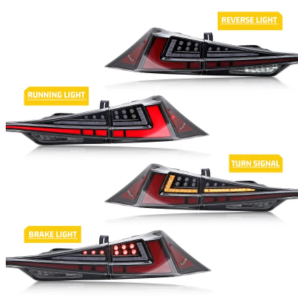 LED Tail Lights for Lexus IS250 IS300 IS350 IS200t ISF 2013-2020 Start Up Animation Sequential Facelift Lamps