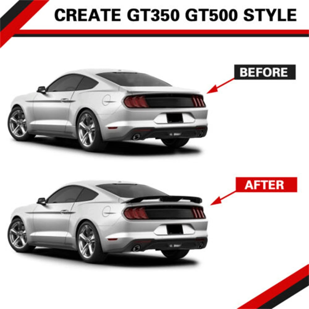Rear Spoiler For Ford Mustang 2015-2023 Accessories Coupe Glossy Black/Carbon GT Style Trunk Wing ABS Car Exterior Parts HOT