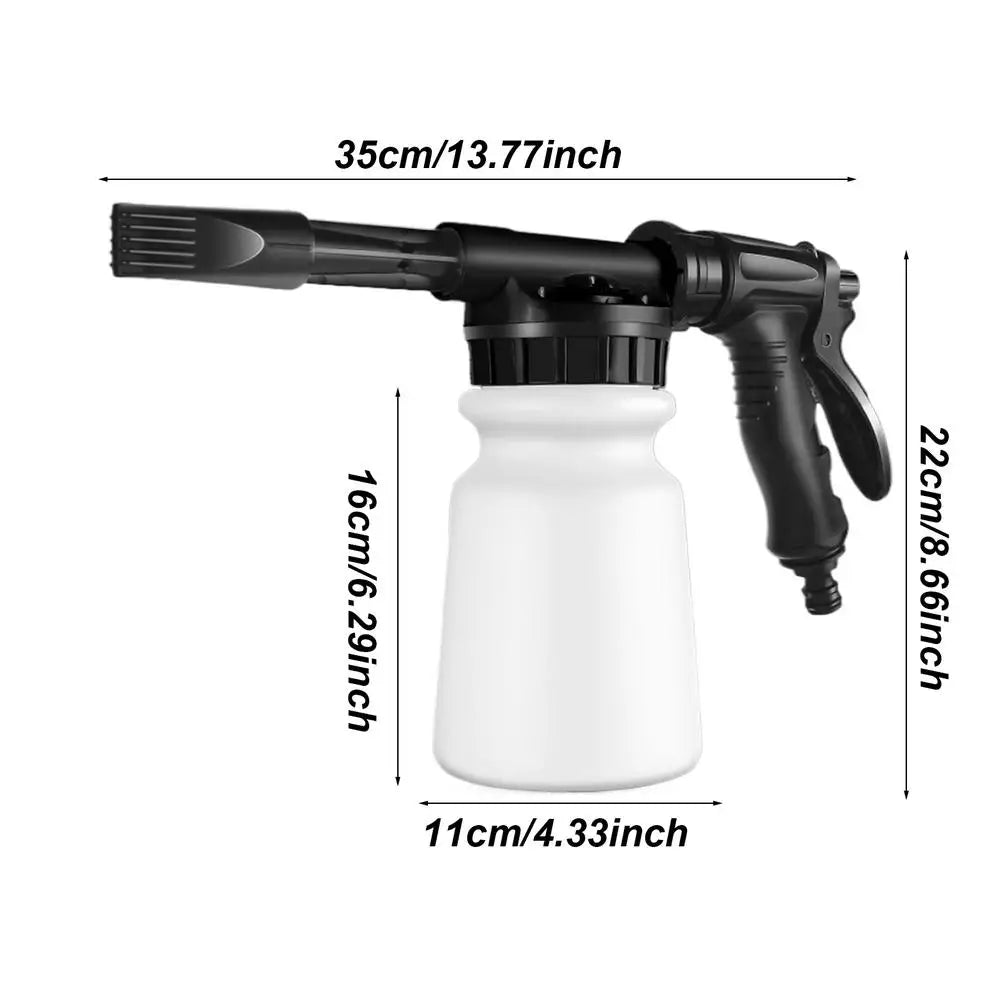 Foam Cannon for Garden Hose – 1L Handheld Pressurized Soap Foam Sprayer