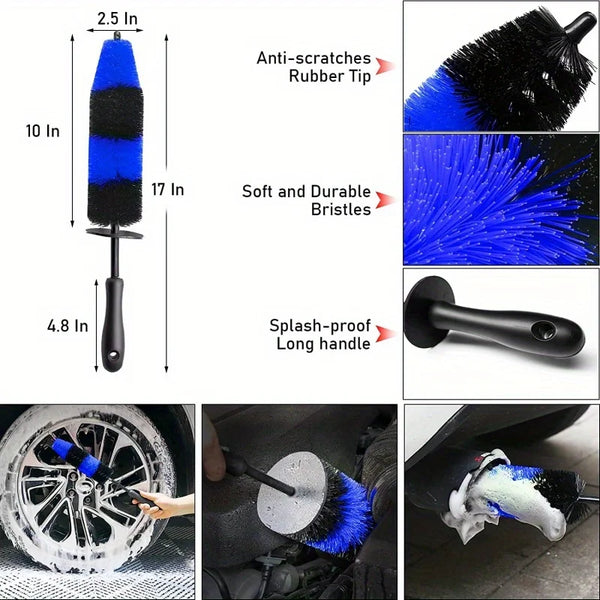 20 pieces of wheel and tire brush kit, car detail drilling brush kit, car washing and cleaning brush kit