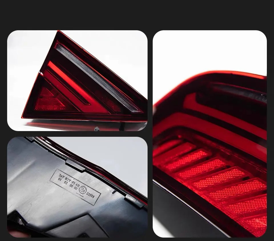 Auto Accessories 12 to 18 for Audi A7 Taillights Assemblies Modified with LED Water Steering Rear Tail Lamp A7 New Model