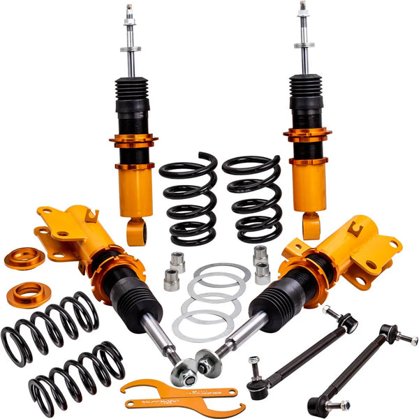 Coilover for Chevrolet Camaro 2010-2015, 24 Level Adjustable Damper Coilovers Suspension Kit Strut, Coil Spring Shock Absorber