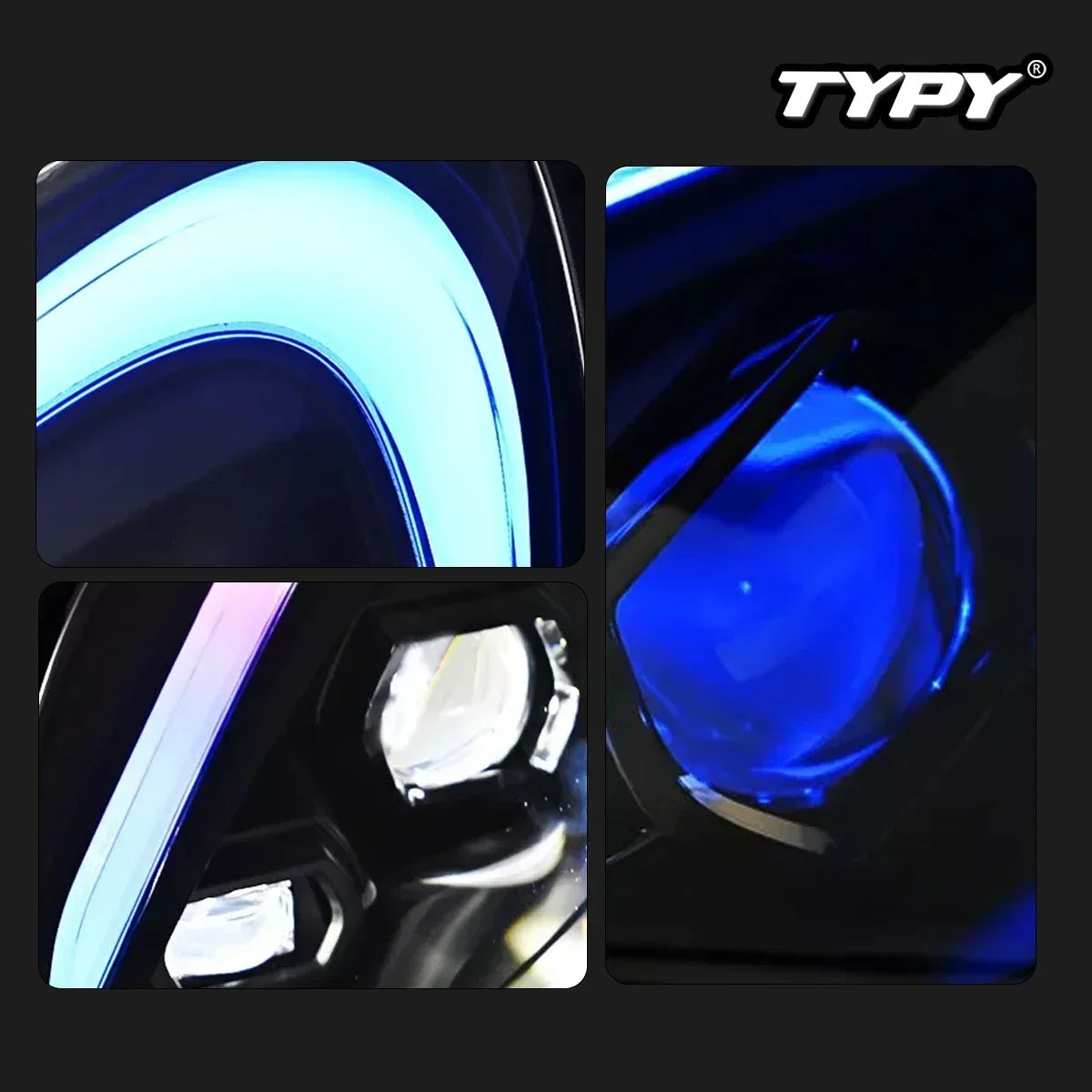 TYPY Car Lights For Corvette C6 RGB 2005-2013 Headlight LED Projetor head Lamp Daytime Running Light Automotive Accessories