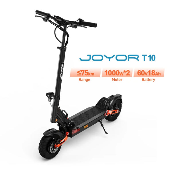 JOYOR T10 Electric Scooter for adults 2000W Dual Motor 60V18Ah Battery 10 Inch Tire Hydraulic Brake Electric scooter Foldable
