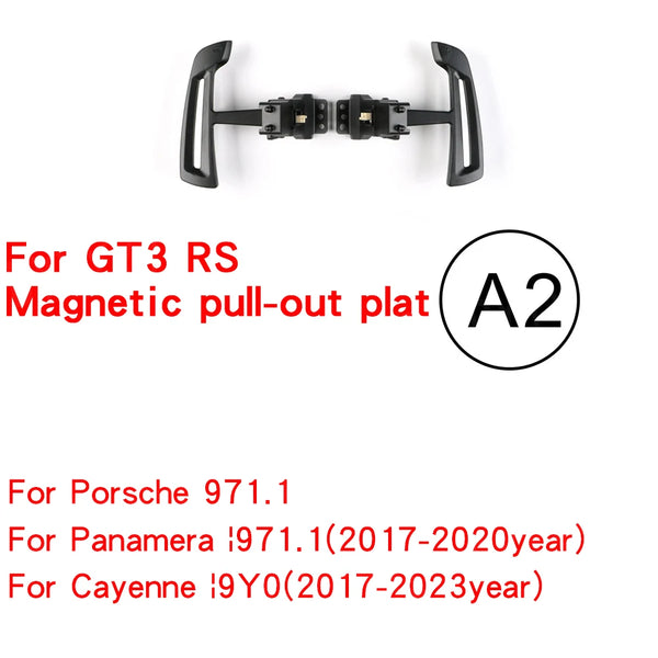 For Porsche 911.2 GT3 RS GT2 Carrera 718 GT4 Cayman Boxster Cayenne GTS Macan Interior Steering Wheel Magnetic Paddle Shift Pad