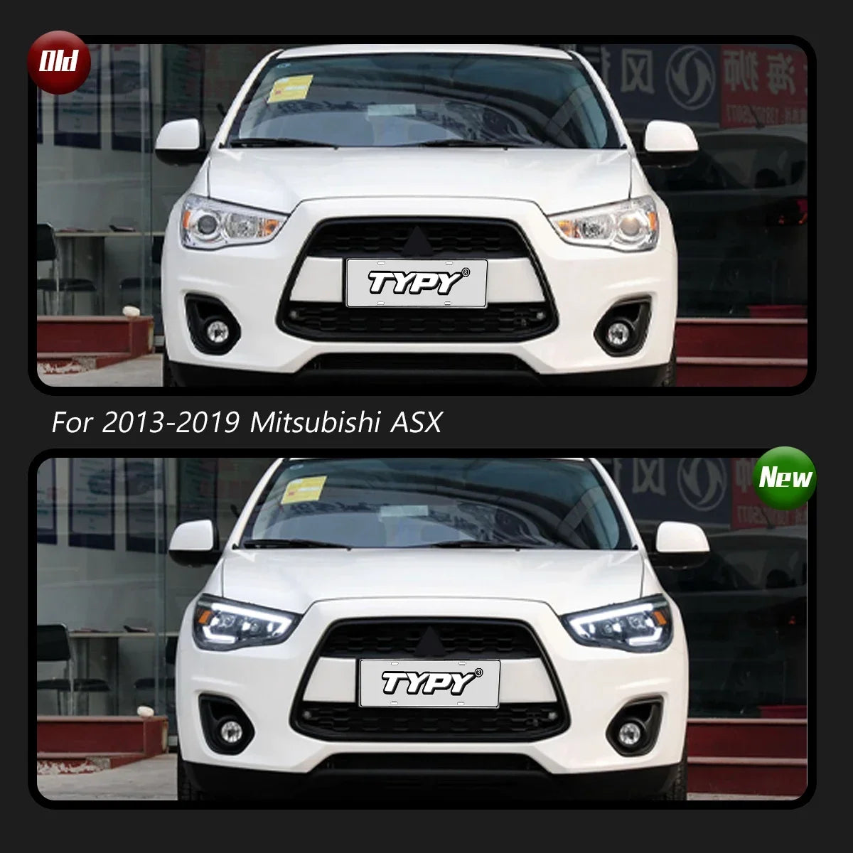 TYPY Car For Mitsubishi ASX Headlight 2013-2019 Upgrade Modified LED Headlights Dynamic Turn Brake lamp DRL Car Accessories