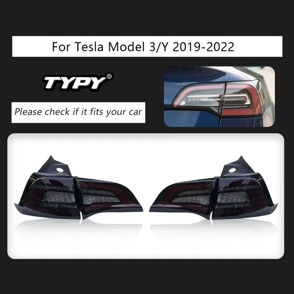 TYPY Car Lights For Tesla Model 3/Y 2019-2022 Taillight LED Projetor Tail Lamp Daytime Running Light Automotive Accessories