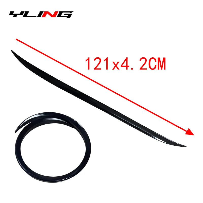 For Chevrolet Chevy Accessories Cruze Lt Rs 2010+ Car Rear Trunk Spoiler Wing Lip Glossy Black Rubber