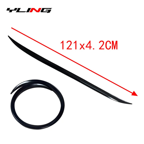 For Chevrolet Chevy Accessories Cruze Lt Rs 2010+ Car Rear Trunk Spoiler Wing Lip Glossy Black Rubber