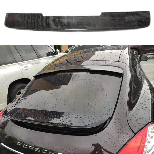 For Porsche Panamera 970 970.1 970.2 2010-2016 Real Carbon Fiber Roof Spoiler High Quality Rear Wing Trunk Top Lip Splitter