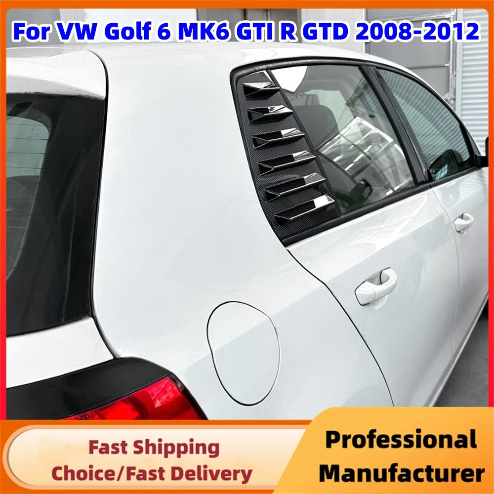 For VW Golf 5 Golf 6 Golf 7 MK5 MK6 MK7 MK7.5 2003-2020 Rear Side Window Trim Spoiler 1Pair Window Shutter Cover Louver Air Vent