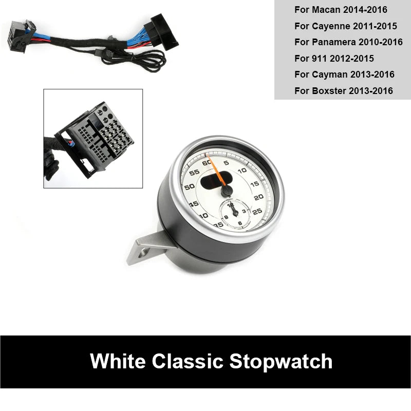 For Porsche Panamera 2010-2016 Cayman Boxster 2013-2016 911 2012-2015 Cayenne 2011-2015 Macan 14-16 Chrono Timer Stopwatch Clock