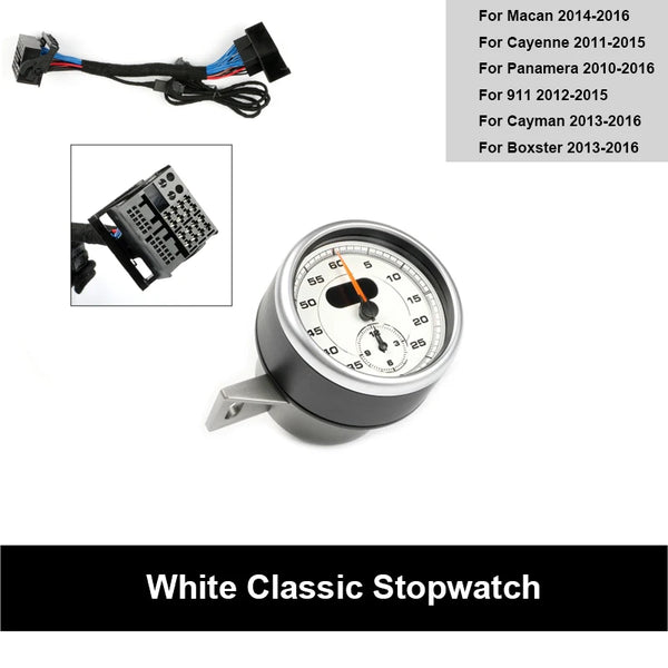 For Porsche Panamera 2010-2016 Cayman Boxster 2013-2016 911 2012-2015 Cayenne 2011-2015 Macan 14-16 Chrono Timer Stopwatch Clock