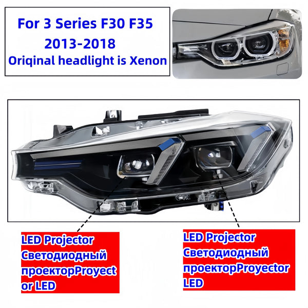 Modified LeD daytime running lights,flowing turn signallights, suitable for BMw3 Series F30 headlight assemblyF35 320 325