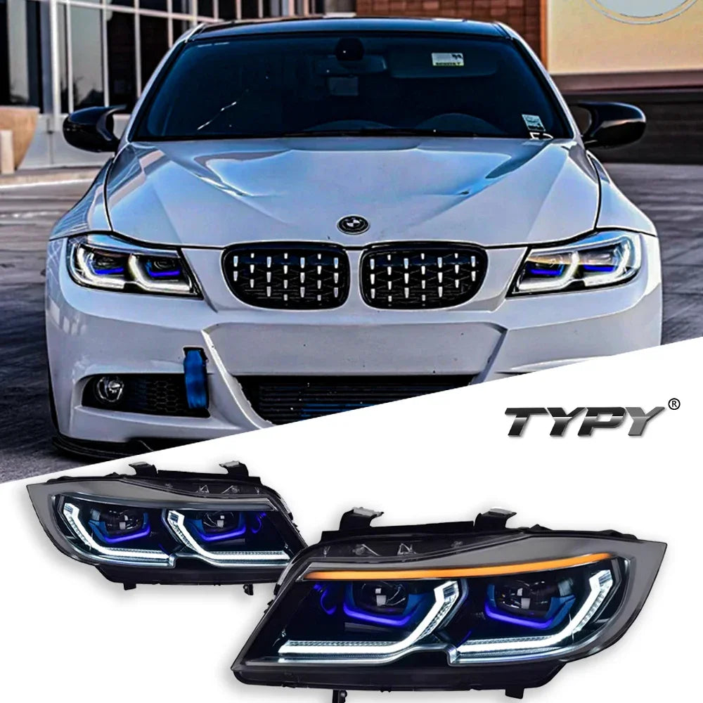TYPY Car For BMW 3 Series E90 Headlight 2005-2012 Upgrade Modified to New DRL Dynamic Turn Signal LED Headlight Auto Accessories