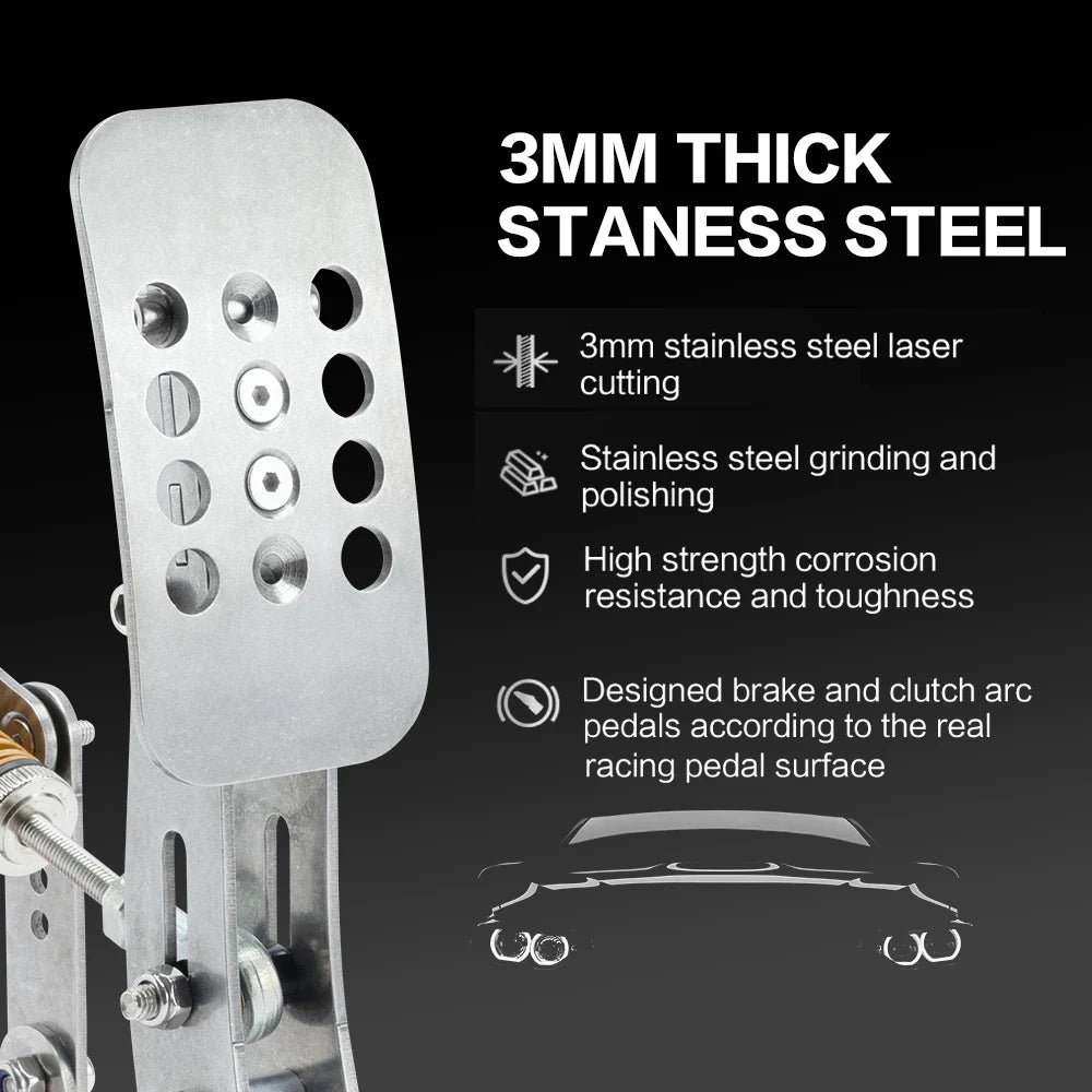 SIMJACK Ultimate Pedals Sim Racing Pedals PC Racing Simulator Pressure Sensor Load Cell HE Hydraulic Pedal