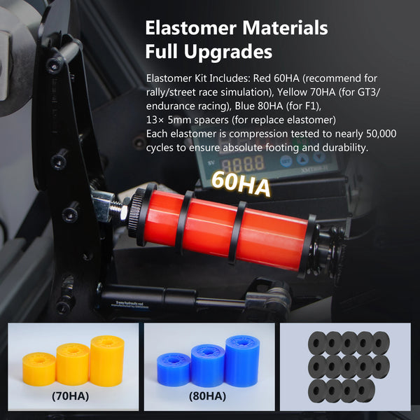 SIMSONN Black Plus X Simracing Pedals Sim Racing Simulator Pedal Pressure Load Cell HE Hydraulic Pedal for PC Cockpit Pedal