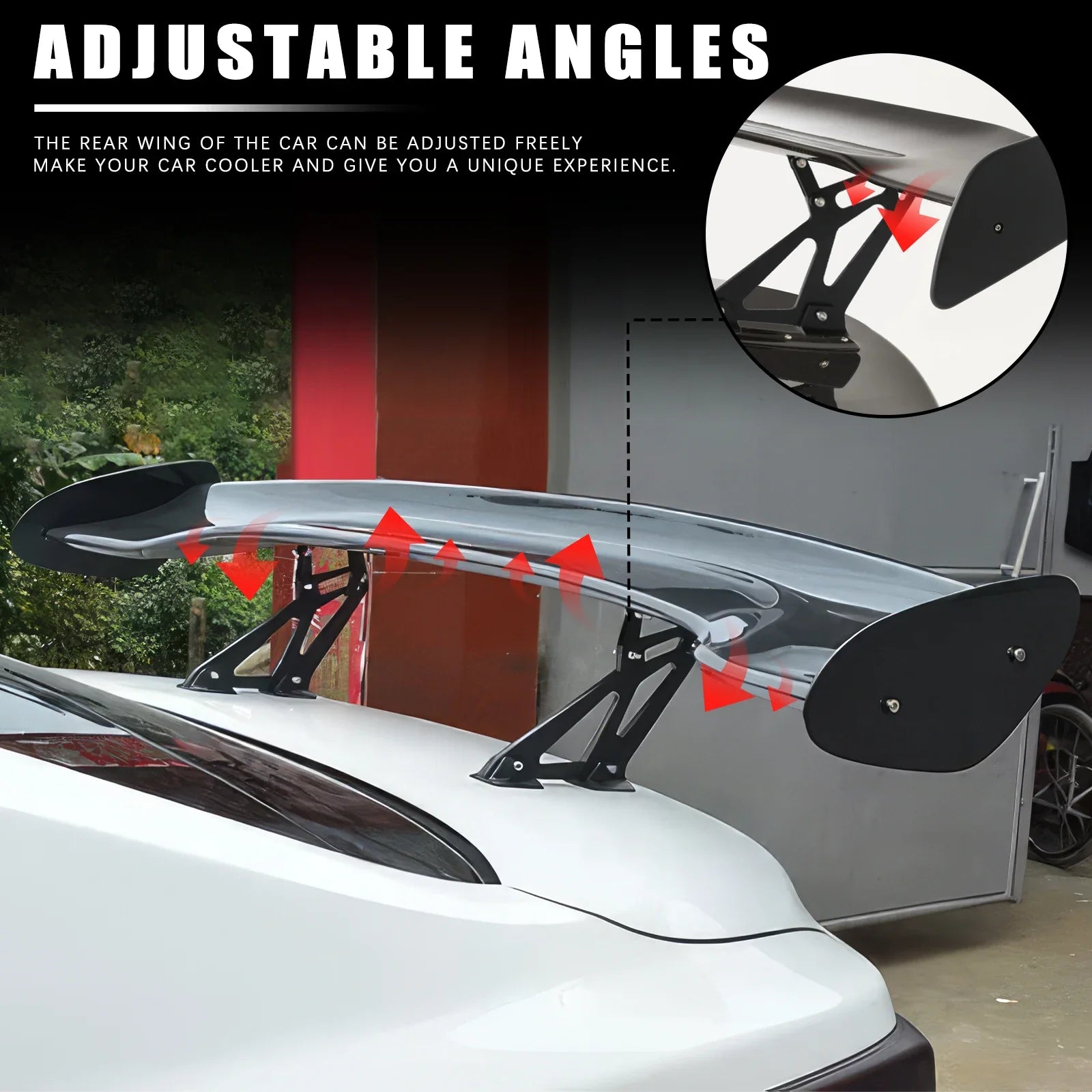 Universal GT Style Rear Spoiler Wing Tail Air Dam For 99% Sedan Body Kit Decoration Racing Car Tuning Accessories