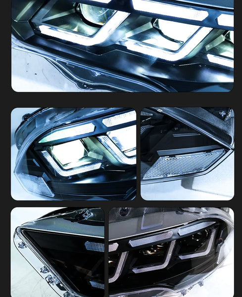 TYPY Car Lights For Ford Mustang RGB 2018-2022 Headlight LED Projetor head Lamp Daytime Running Light Automotive Accessories