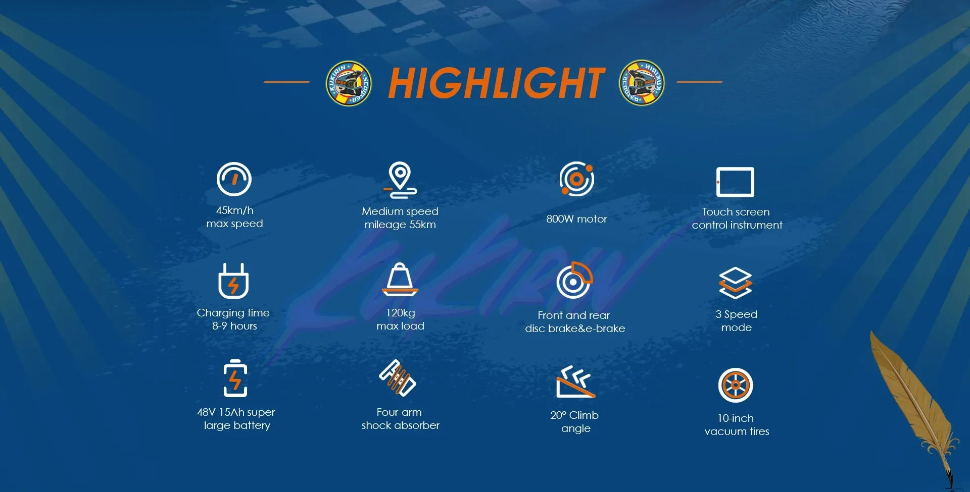 KuKirin G2 Electric Scooter 45km/h Max Speed 800W Motor 48V 15Ah Super Large Battey Electric Scooter